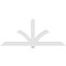 Ekena Millwork Redmond Architectural Grade PVC Gable Bracket, 108"W x 45"H x 4"D x 6"F, 10/12 Pitch GBP108X45X0406RED00 - alternate 3